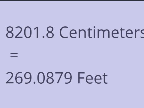 8201.8 CM TO FEET