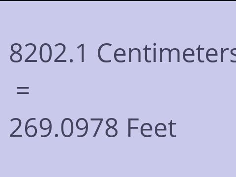 8202.1 CM TO FEET