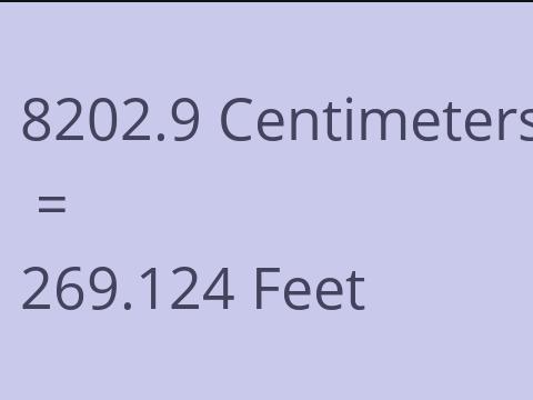 8202.9 CM TO FEET
