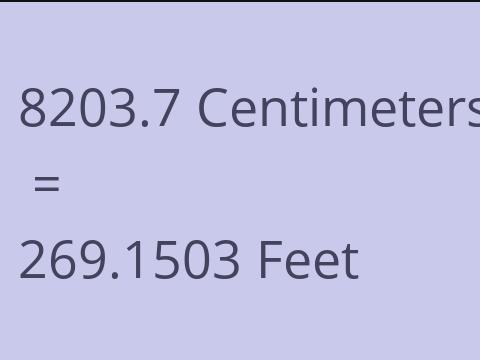 8203.7 CM TO FEET