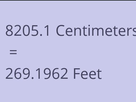 8205.1 CM TO FEET