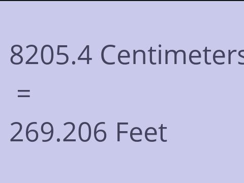 8205.4 CM TO FEET