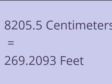 8205.5 CM TO FEET