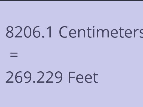 8206.1 CM TO FEET