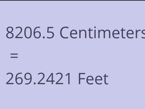 8206.5 CM TO FEET