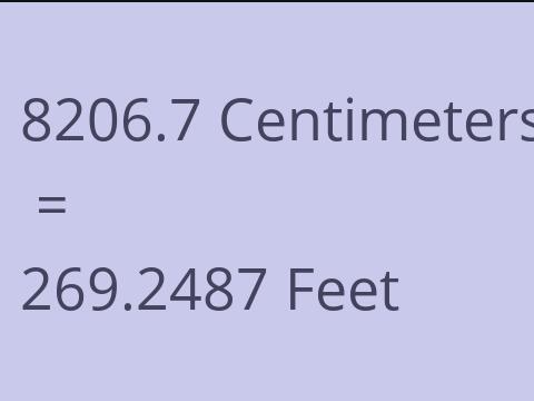 8206.7 CM TO FEET