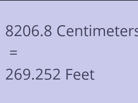 8206.8 CM TO FEET