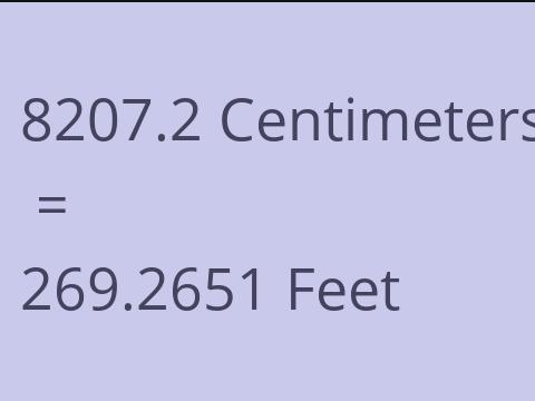 8207.2 CM TO FEET