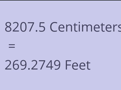8207.5 CM TO FEET