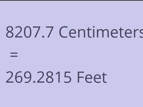 8207.7 CM TO FEET