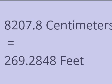 8207.8 CM TO FEET