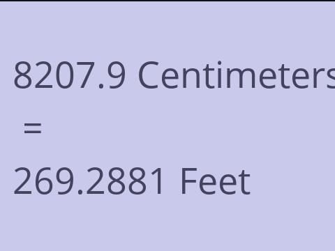 8207.9 CM TO FEET