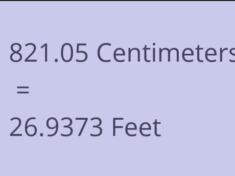 821.05 CM TO FEET