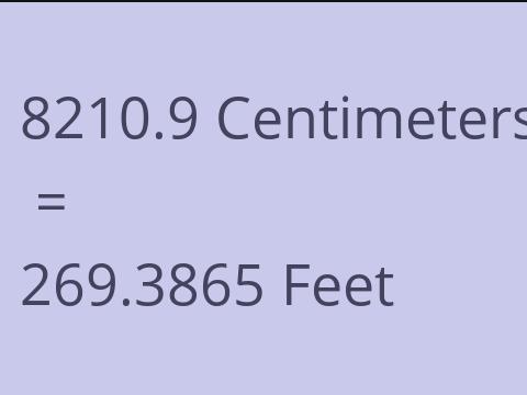 8210.9 CM TO FEET