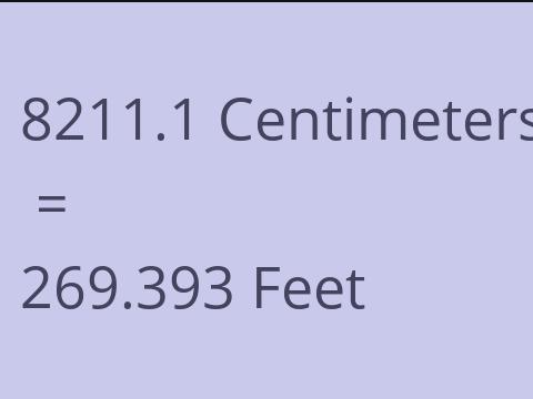 8211.1 CM TO FEET