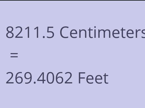 8211.5 CM TO FEET