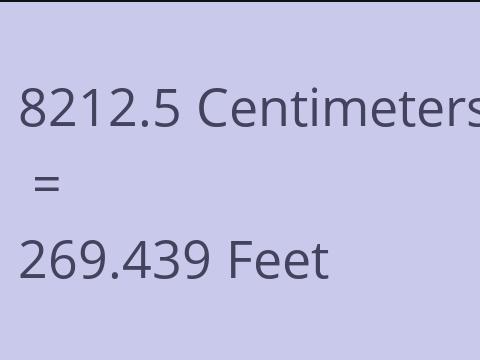 8212.5 CM TO FEET