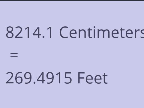 8214.1 CM TO FEET