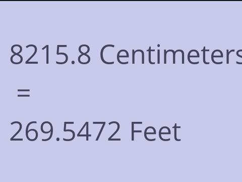 8215.8 CM TO FEET