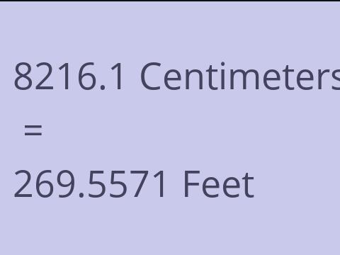 8216.1 CM TO FEET