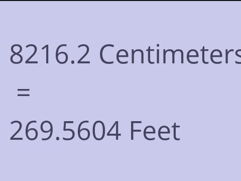 8216.2 CM TO FEET
