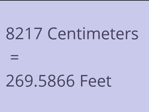 8217 CM TO FEET