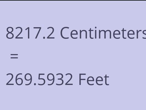 8217.2 CM TO FEET