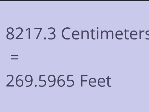 8217.3 CM TO FEET
