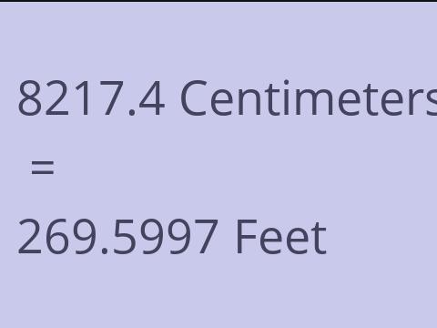 8217.4 CM TO FEET