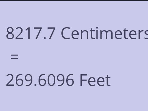8217.7 CM TO FEET