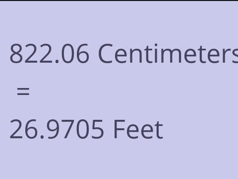 822.06 CM TO FEET