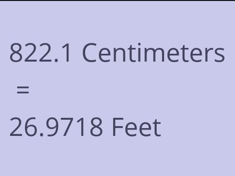 822.1 CM TO FEET