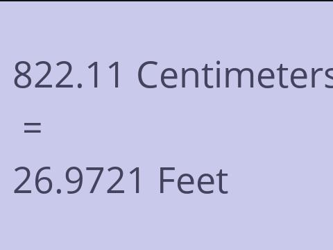 822.11 CM TO FEET