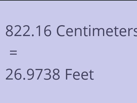 822.16 CM TO FEET