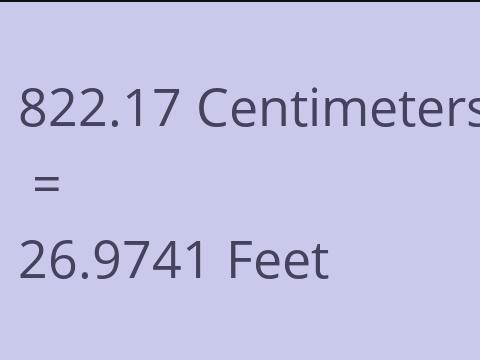 822.17 CM TO FEET