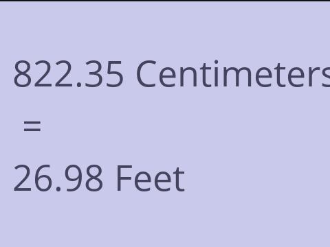 822.35 CM TO FEET