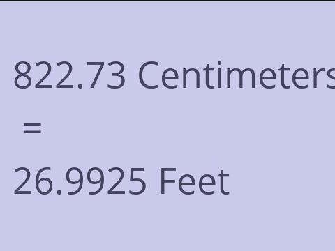 822.73 CM TO FEET