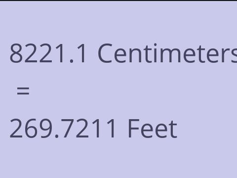 8221.1 CM TO FEET