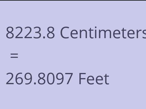 8223.8 CM TO FEET