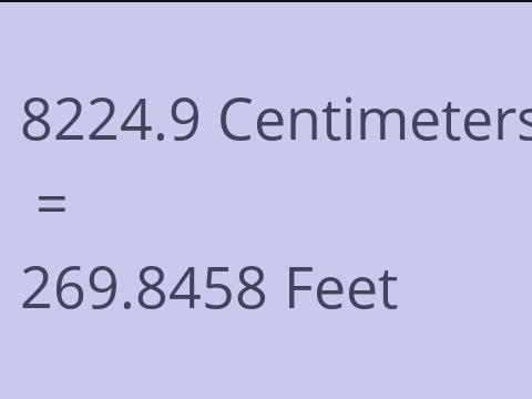 8224.9 CM TO FEET
