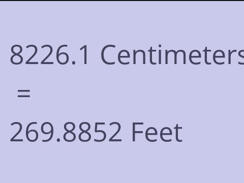 8226.1 CM TO FEET