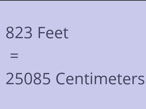 823 FEET TO CM