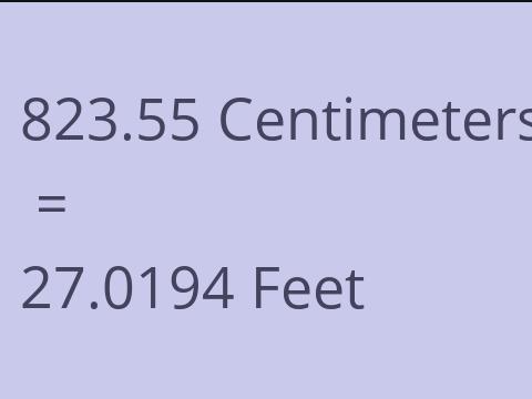 823.55 CM TO FEET