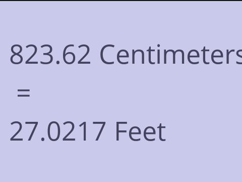 823.62 CM TO FEET