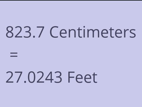 823.7 CM TO FEET