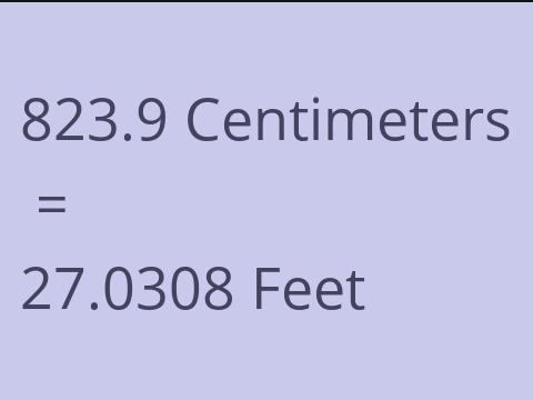 823.9 CM TO FEET