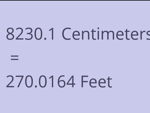 8230.1 CM TO FEET