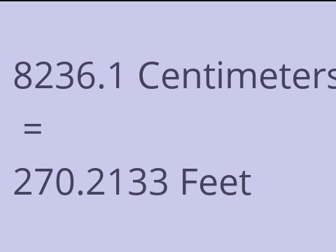 8236.1 CM TO FEET