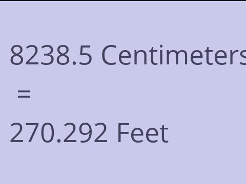 8238.5 CM TO FEET