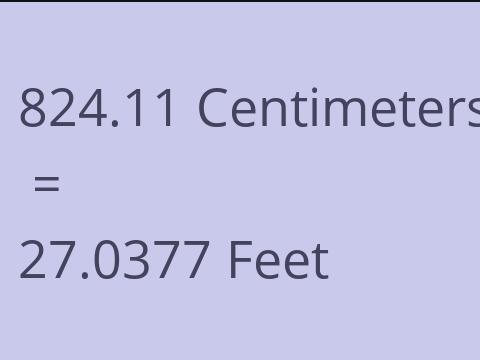 824.11 CM TO FEET